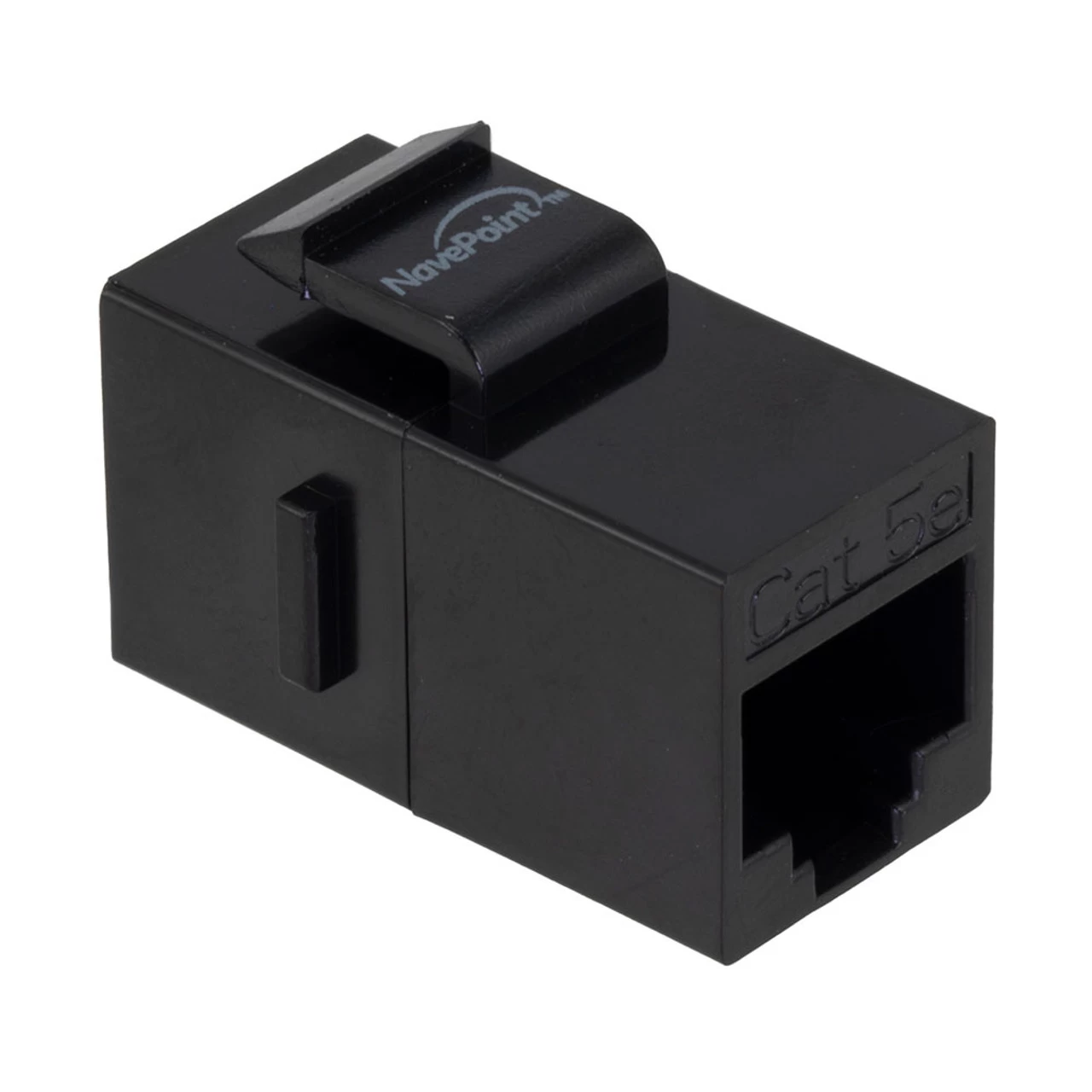 CAT5E Keystone Coupler, Female RJ45(8x8), Snap-In, Thermoplastic, Black, 25-Pack 4 CAT5E Keystone Coupler, Female RJ45(8x8), Snap-In, Thermoplastic, Black, 25-Pack - Image 2