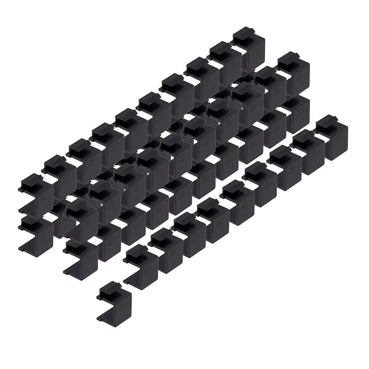 Heavy-Duty Blank Keystone Insert, Thermoplastic , Black, 50-Pack 6 Heavy-Duty Blank Keystone Insert, Thermoplastic , Black, 50-Pack - Image 4
