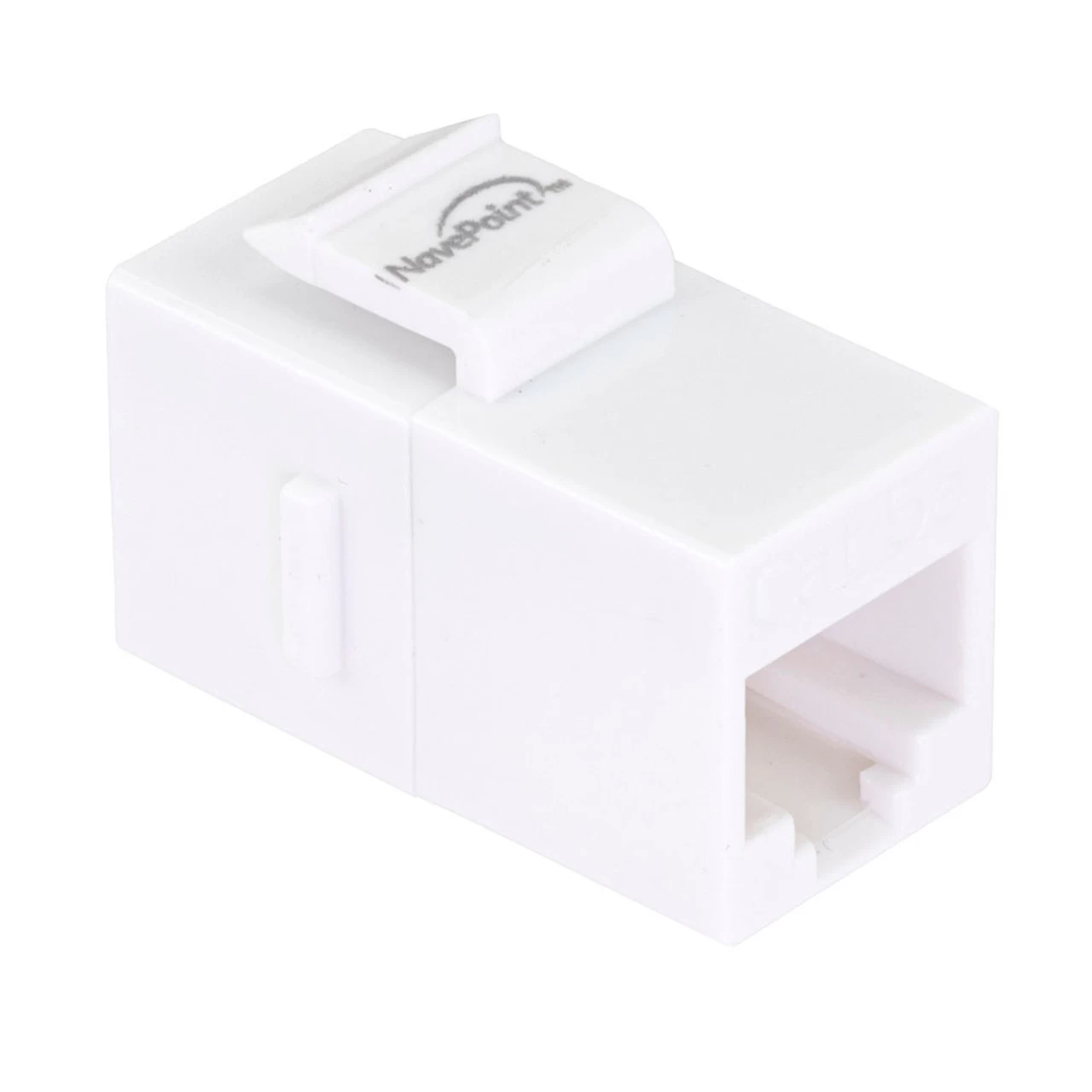 CAT5E Keystone Coupler, Female RJ45(8x8), Snap-In, Thermoplastic, White, 50-Pack 4 CAT5E Keystone Coupler, Female RJ45(8x8), Snap-In, Thermoplastic, White, 50-Pack - Image 2