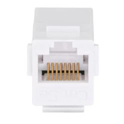 CAT5E Keystone Coupler, Female RJ45(8x8), Snap-In, Thermoplastic, White, 50-Pack 8 CAT5E Keystone Coupler, Female RJ45(8x8), Snap-In, Thermoplastic, White, 50-Pack -Server Cabinet Accessories 00407034 3 18227.1656084315