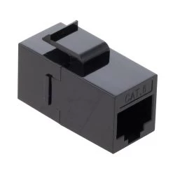 CAT6 UTP Inline Keystone InlCoupler, RJ45 Female To RJ45 Female, Snap-In, 10 Pack, Black -Server Cabinet Accessories 00407068 3 42811.1667858498