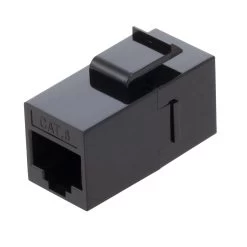 CAT6 UTP Inline Keystone InlCoupler, RJ45 Female To RJ45 Female, Snap-In, 10 Pack, Black -Server Cabinet Accessories 00407068 5 08487.1667858498