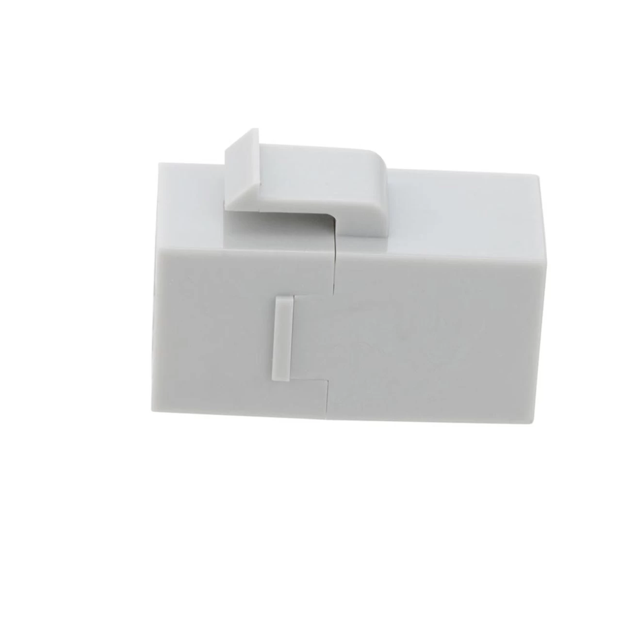 CAT6 UTP Inline Keystone Coupler, RJ45 Female To RJ45 Female, Snap-In, 10 Pack, Gray 4 CAT6 UTP Inline Keystone Coupler, RJ45 Female To RJ45 Female, Snap-In, 10 Pack, Gray - Image 2