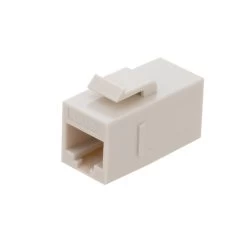 CAT6 UTP Inline Keystone Coupler, RJ45 Female To RJ45 Female, Snap-In, 15 Pack, Ivory