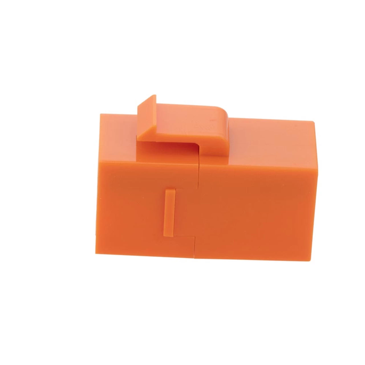 CAT6 UTP Inline Keystone Coupler, RJ45 Female To RJ45 Female, Snap-In, 10 Pack, Orange 4 CAT6 UTP Inline Keystone Coupler, RJ45 Female To RJ45 Female, Snap-In, 10 Pack, Orange - Image 2