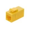 CAT6 UTP Inline Keystone Coupler, RJ45 Female To RJ45 Female, Snap-In, 25 Pack, Yellow -Server Cabinet Accessories 00407088 1 32208.1667858544