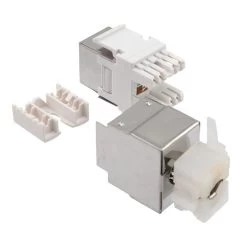 180 Degree CAT5E Keystone Jack, RJ45 Female, 10 Pack, FTP Shielded -Server Cabinet Accessories 00407098 4 05167.1660683417