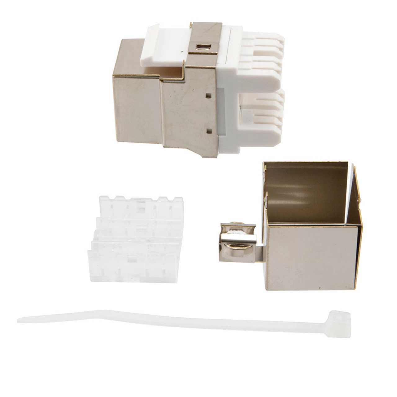 180 Degree CAT6A Keystone Jack, RJ45 Female, 10 Pack, FTP Shielded 5 180 Degree CAT6A Keystone Jack, RJ45 Female, 10 Pack, FTP Shielded - Image 3