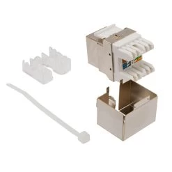 180 Degree CAT6A Keystone Jack, RJ45 Female, 10 Pack, FTP Shielded 10 180 Degree CAT6A Keystone Jack, RJ45 Female, 10 Pack, FTP Shielded -Server Cabinet Accessories 00407104 4 25692.1660683425