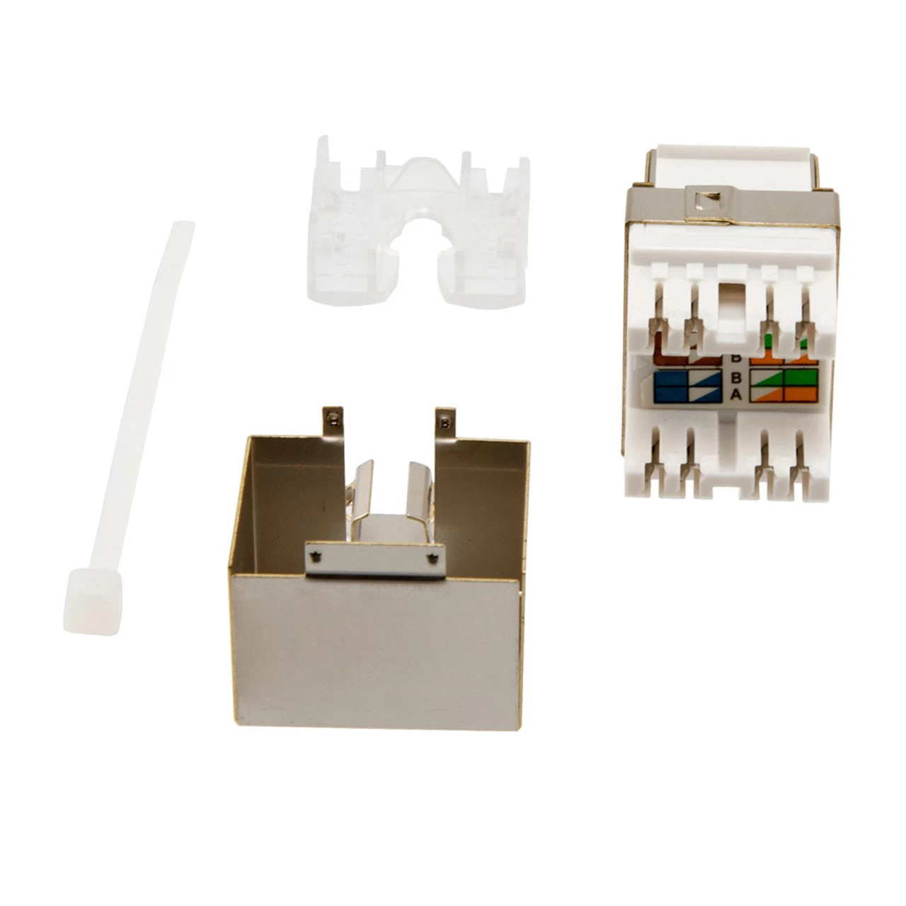 180 Degree CAT6A Keystone Jack, RJ45 Female, 10 Pack, FTP Shielded 7 180 Degree CAT6A Keystone Jack, RJ45 Female, 10 Pack, FTP Shielded - Image 5