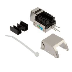 90 Degree CAT6 Keystone Jack, RJ45 Female, 15 Pack, FTP Shielded -Server Cabinet Accessories 00407111 4 34279.1660683433