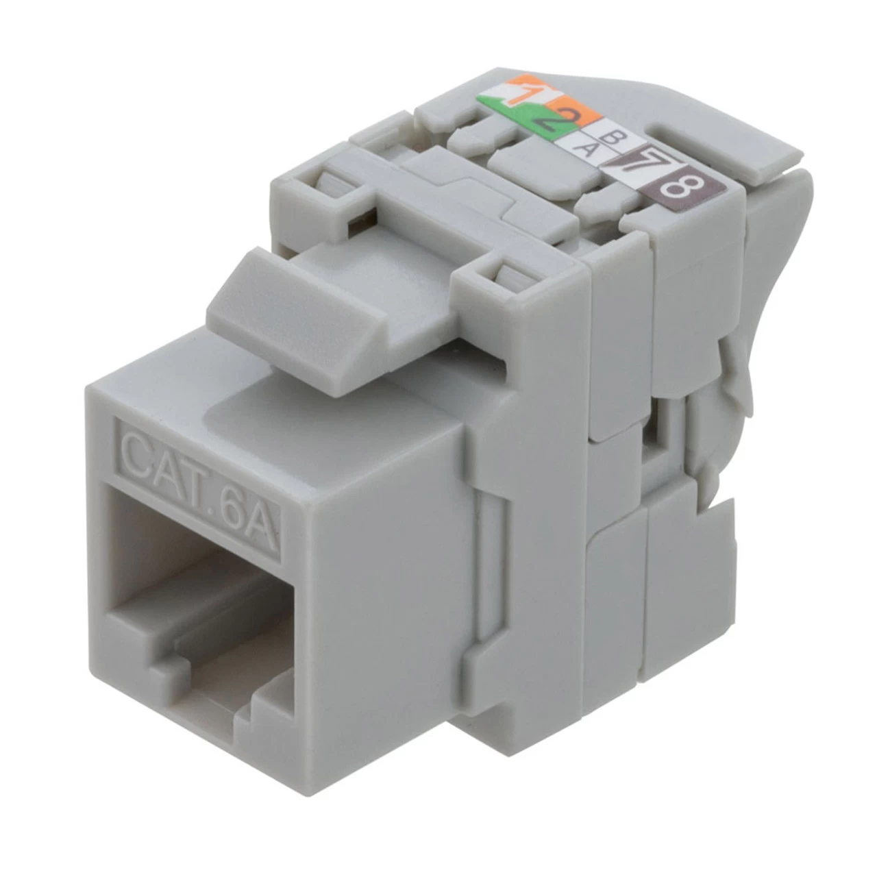 CAT6A Unshielded Toolless Keystone Jack, 10 Pack, Grey 3 CAT6A Unshielded Toolless Keystone Jack, 10 Pack, Grey