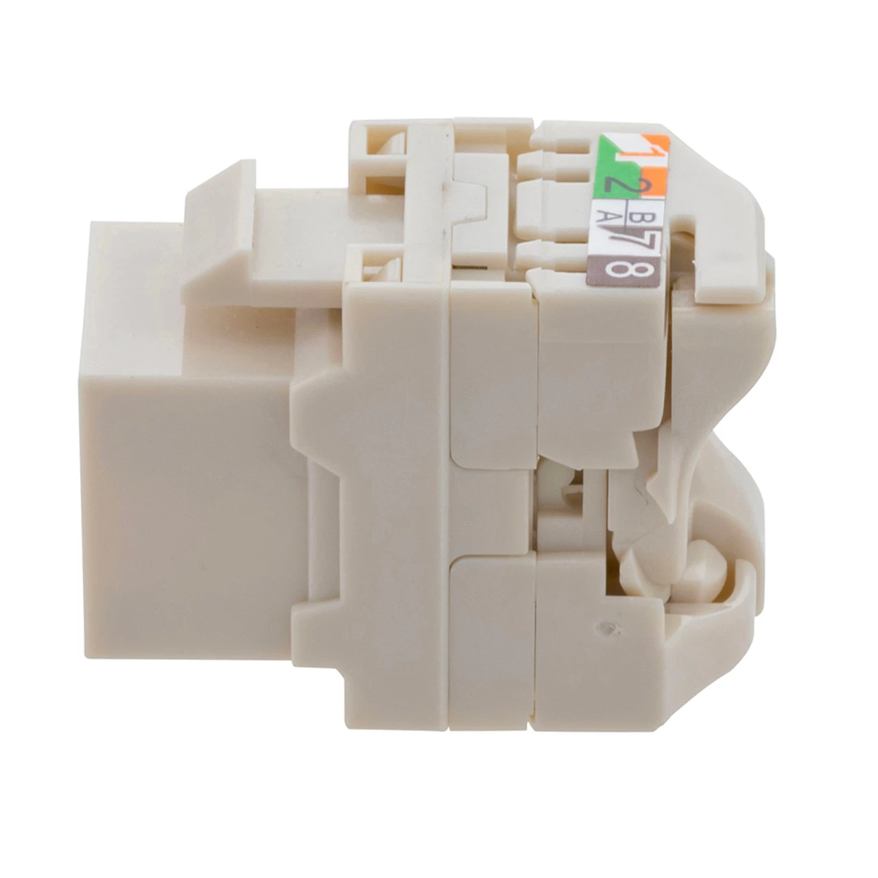 CAT6A Unshielded Toolless Keystone Jack, 15 Pack, Ivory 4 CAT6A Unshielded Toolless Keystone Jack, 15 Pack, Ivory - Image 2