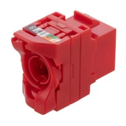 CAT6A Unshielded Toolless Keystone Jack, 10 Pack, Red 11 CAT6A Unshielded Toolless Keystone Jack, 10 Pack, Red -Server Cabinet Accessories 00407190 5 19448.1682015719