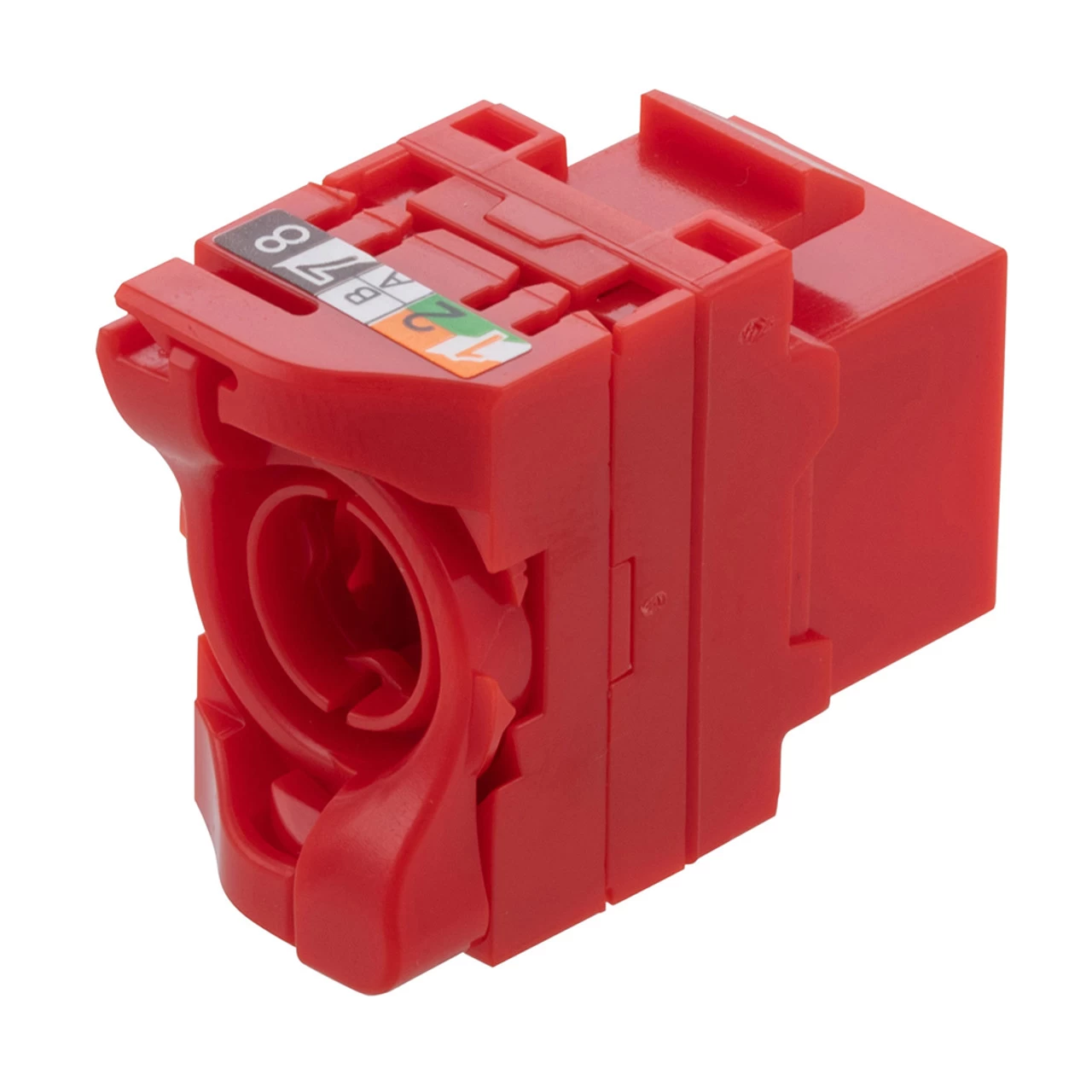 CAT6A Unshielded Toolless Keystone Jack, 10 Pack, Red 7 CAT6A Unshielded Toolless Keystone Jack, 10 Pack, Red - Image 5