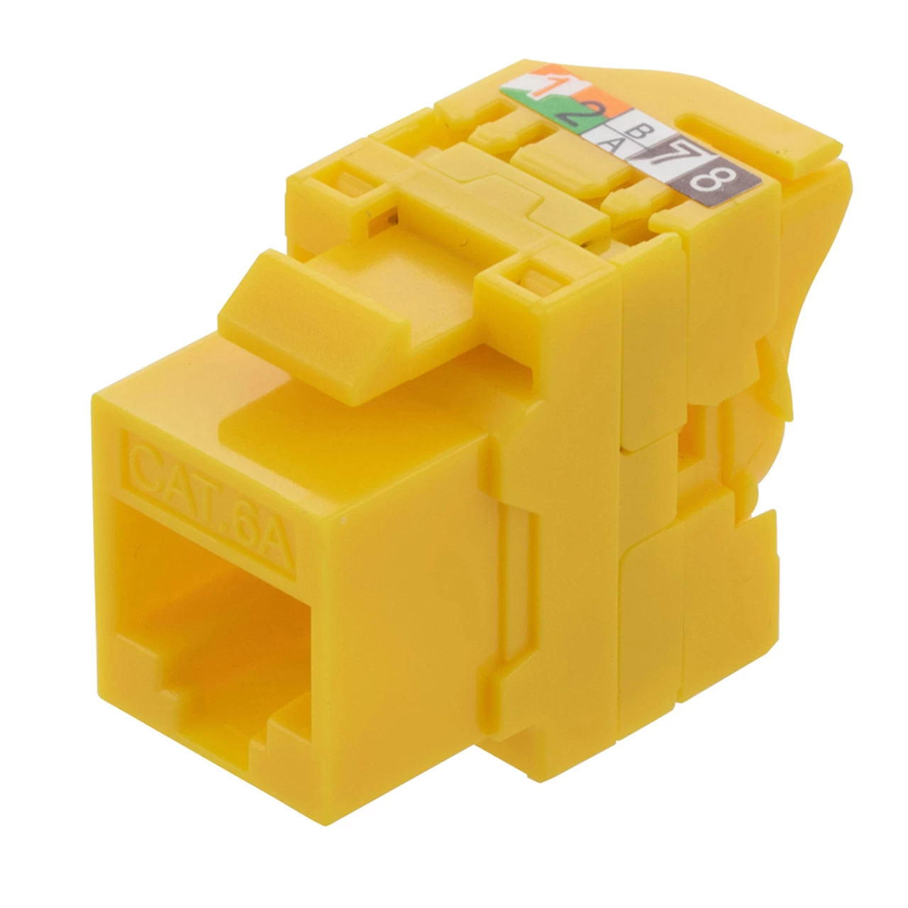 CAT6A Unshielded Toolless Keystone Jack, 10 Pack, Yellow 3 CAT6A Unshielded Toolless Keystone Jack, 10 Pack, Yellow