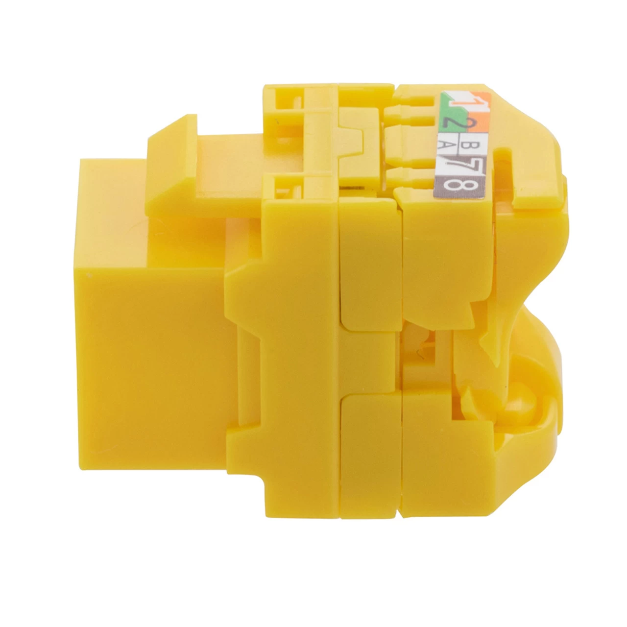 CAT6A Unshielded Toolless Keystone Jack, 25 Pack, Yellow 4 CAT6A Unshielded Toolless Keystone Jack, 25 Pack, Yellow - Image 2