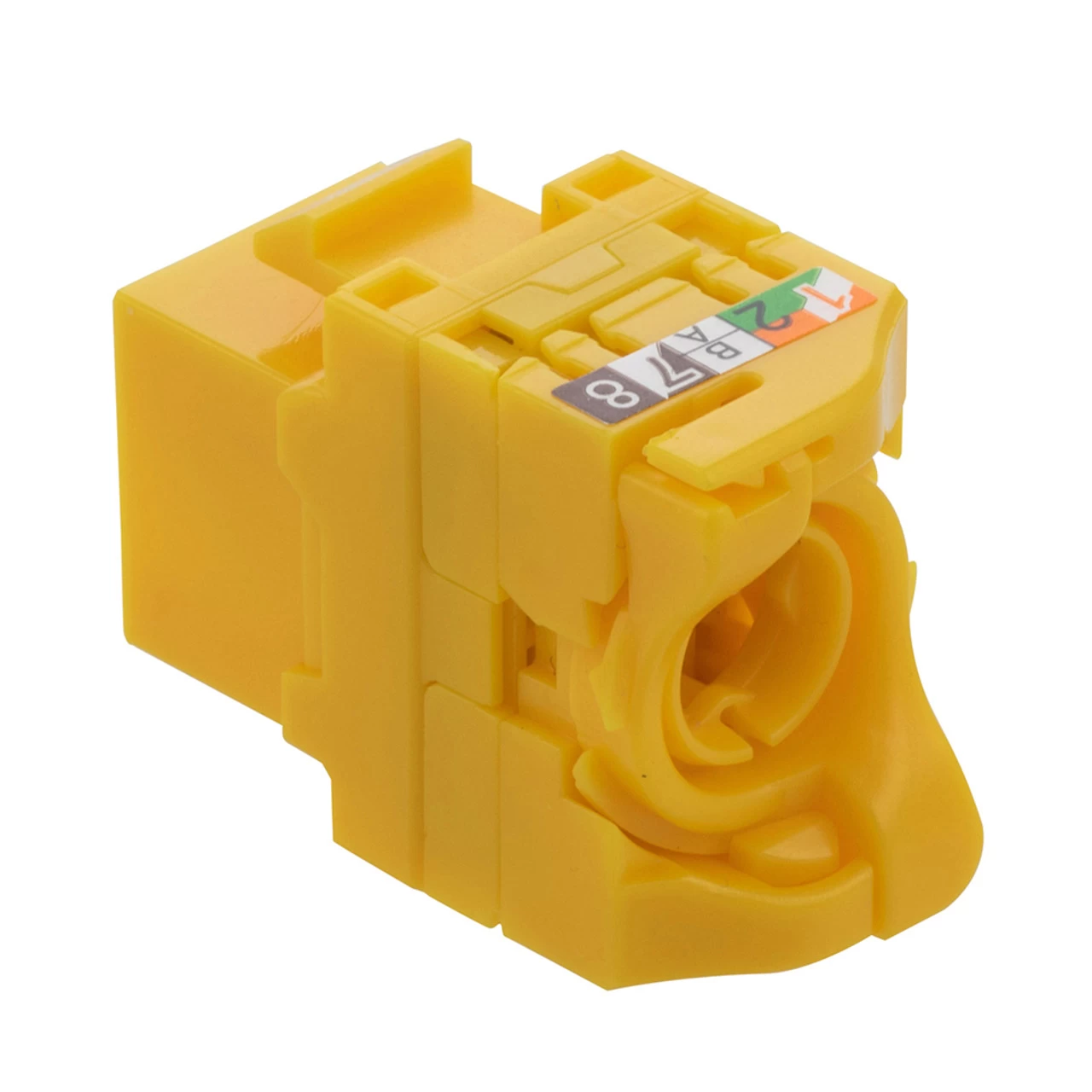 CAT6A Unshielded Toolless Keystone Jack, 25 Pack, Yellow 5 CAT6A Unshielded Toolless Keystone Jack, 25 Pack, Yellow - Image 3
