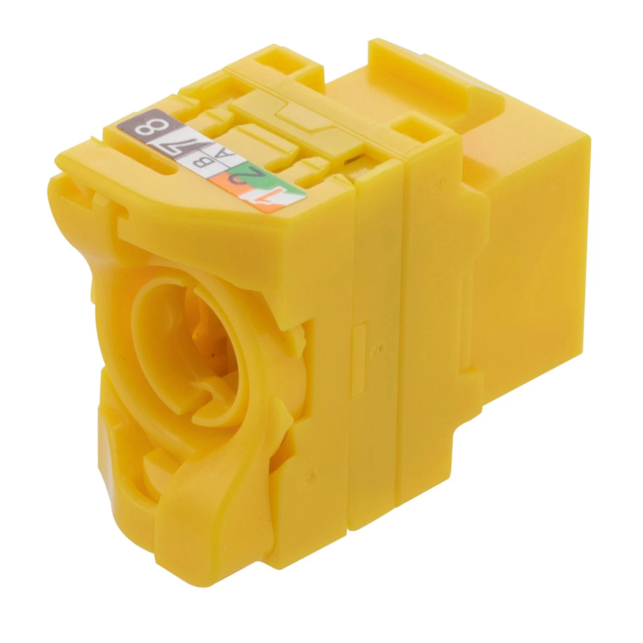 CAT6A Unshielded Toolless Keystone Jack, 25 Pack, Yellow 7 CAT6A Unshielded Toolless Keystone Jack, 25 Pack, Yellow - Image 5