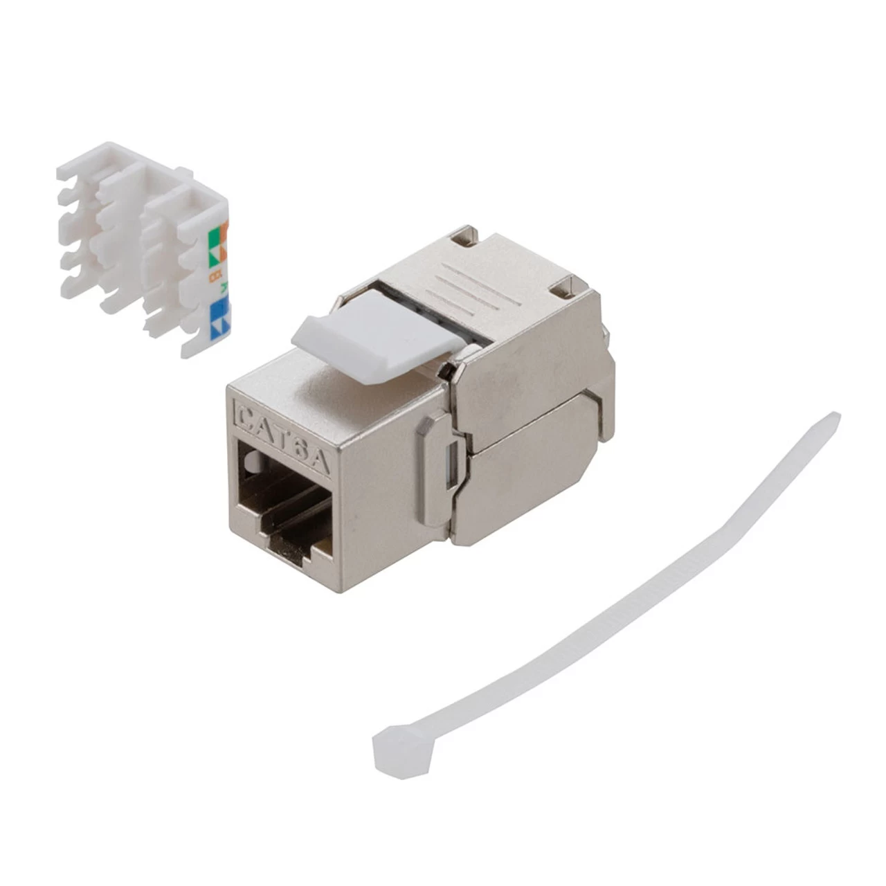 CAT6A Shielded Toolless Keystone Jack, 15 Pack, Silver 3 CAT6A Shielded Toolless Keystone Jack, 15 Pack, Silver