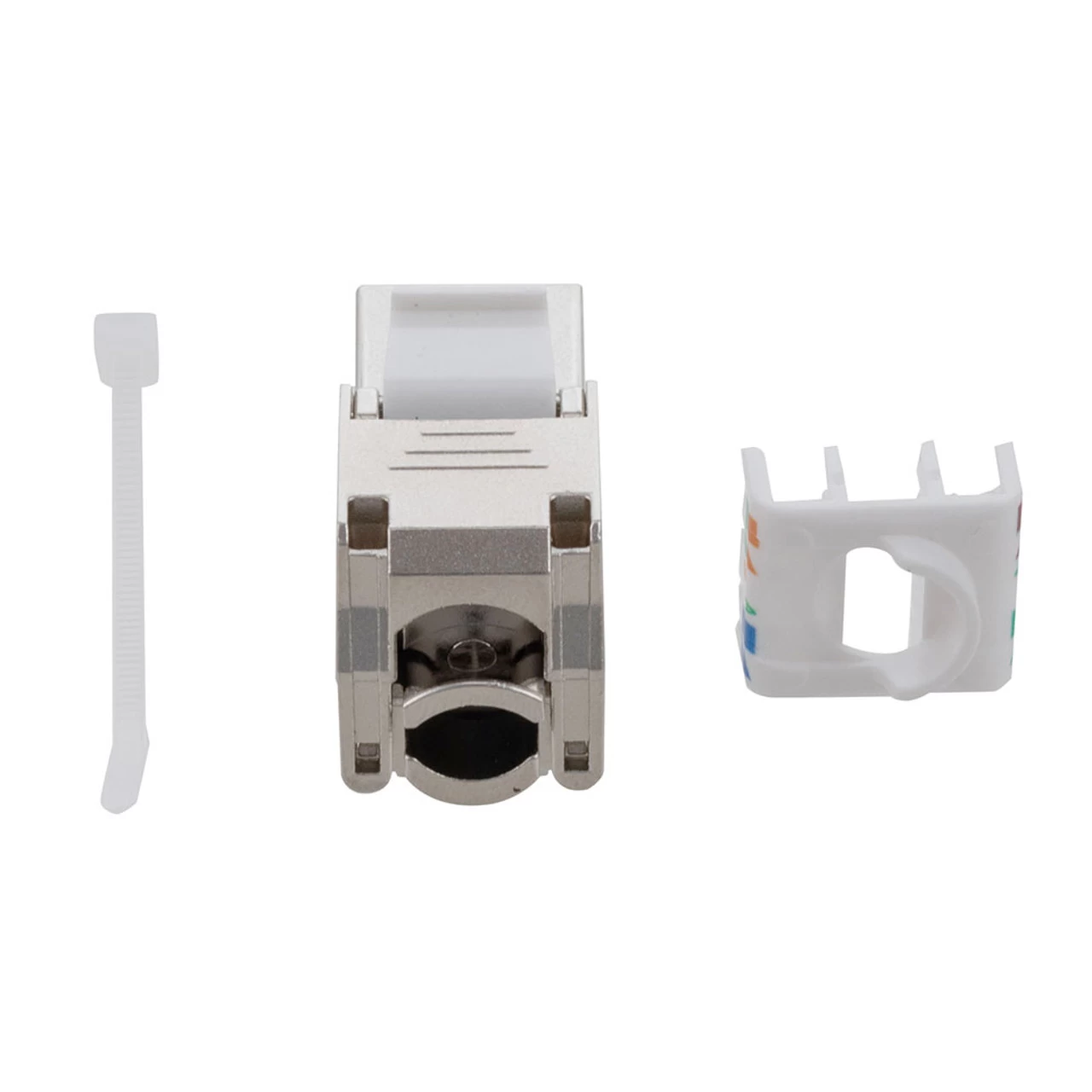 CAT6A Shielded Toolless Keystone Jack, 15 Pack, Silver 6 CAT6A Shielded Toolless Keystone Jack, 15 Pack, Silver - Image 4