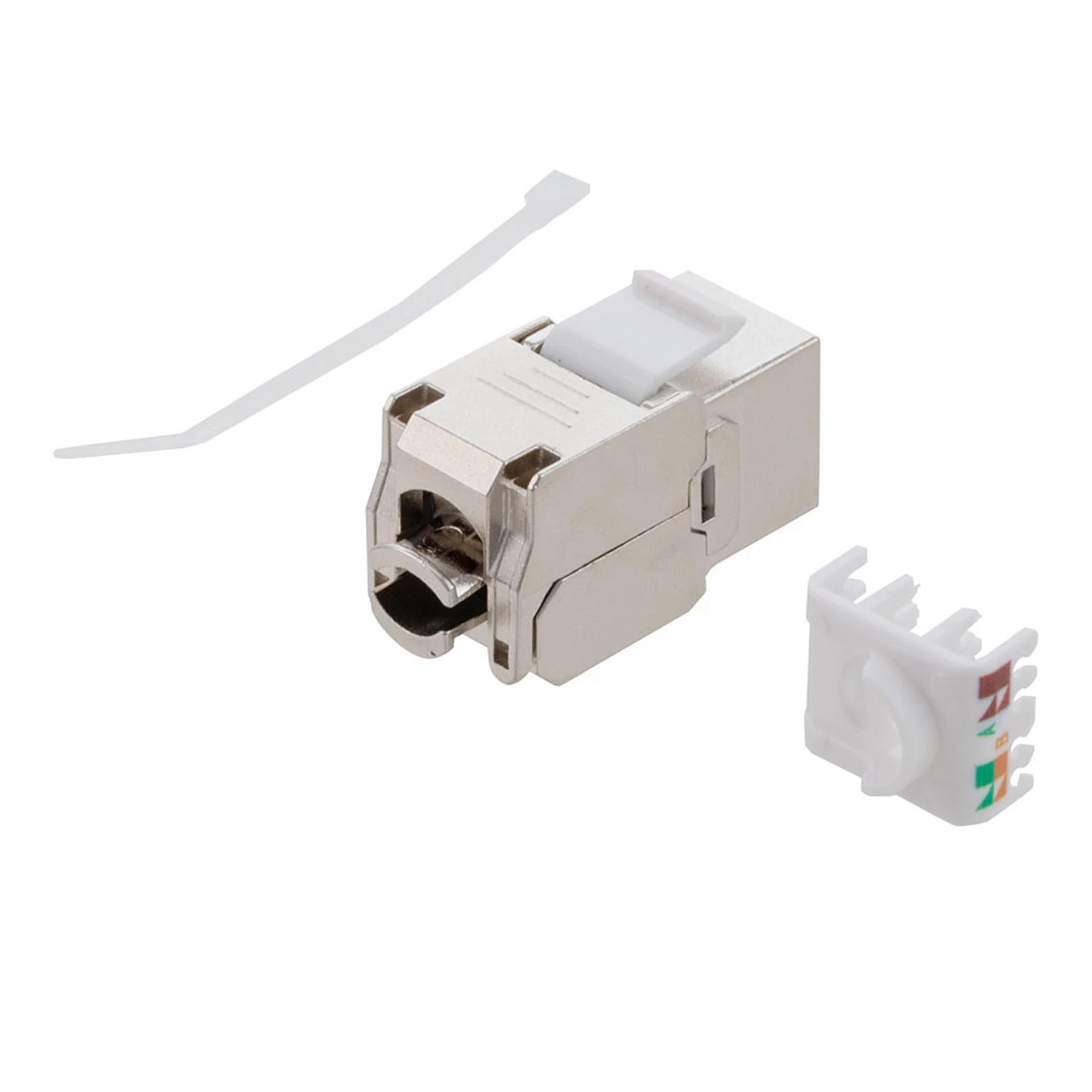 CAT6A Shielded Toolless Keystone Jack, 15 Pack, Silver 7 CAT6A Shielded Toolless Keystone Jack, 15 Pack, Silver - Image 5