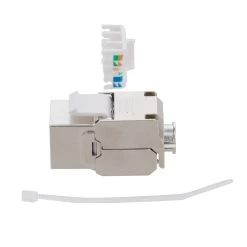 CAT6A Shielded Toolless Keystone Jack, 25 Pack, Silver -Server Cabinet Accessories 00407201 2 08285.1682015751