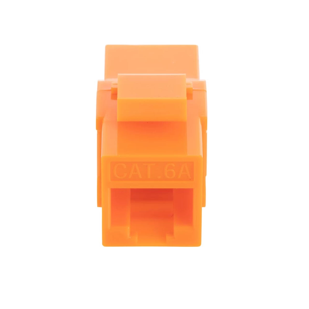 CAT6A UTP Inline Keystone Coupler, 10 Pack, Orange 4 CAT6A UTP Inline Keystone Coupler, 10 Pack, Orange - Image 2