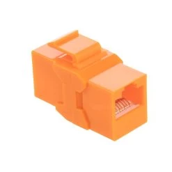 CAT6A UTP Inline Keystone Coupler, 10 Pack, Orange 10 CAT6A UTP Inline Keystone Coupler, 10 Pack, Orange -Server Cabinet Accessories 00407223 4 51326.1677687883