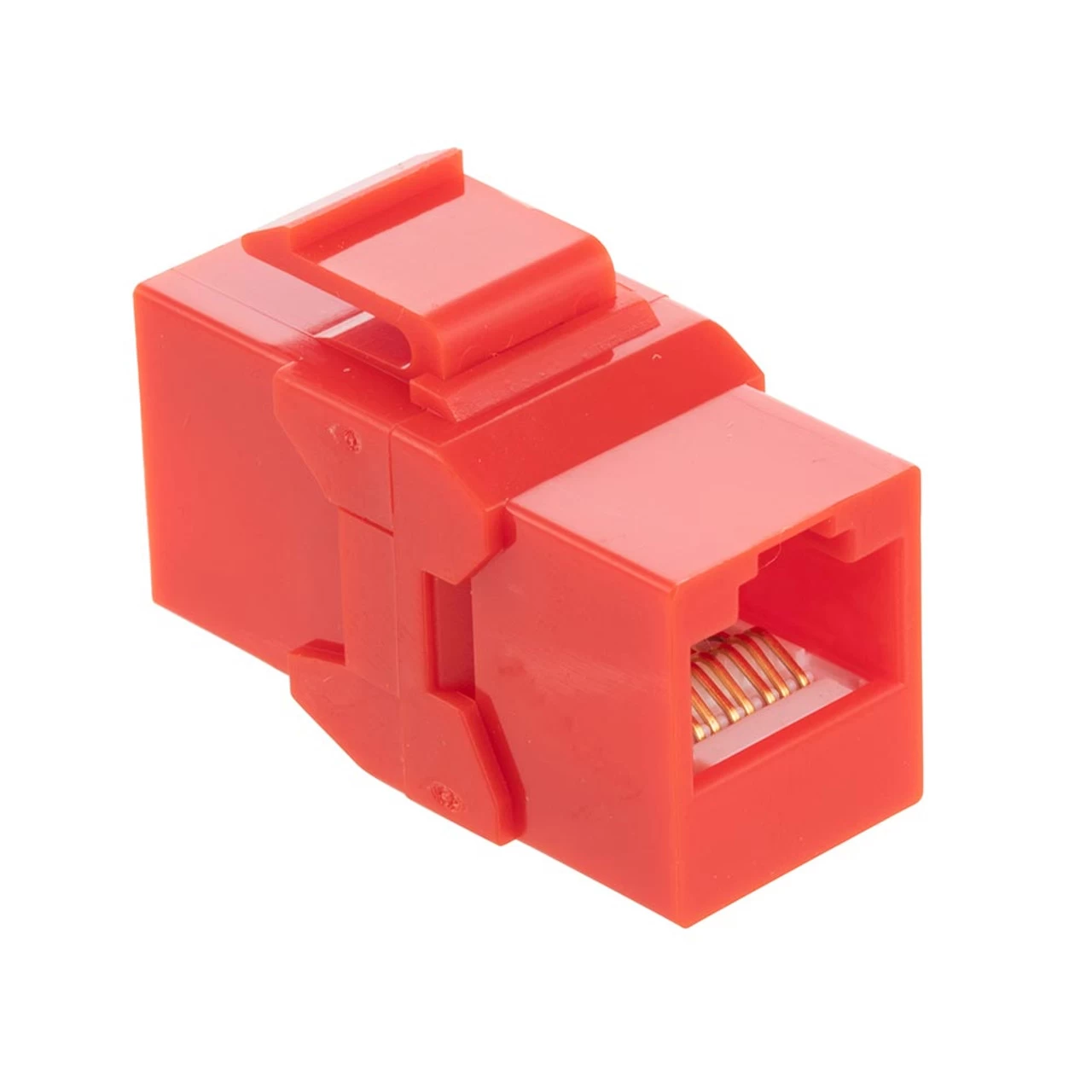 CAT6A UTP Inline Keystone Coupler, 15 Pack, Red 6 CAT6A UTP Inline Keystone Coupler, 15 Pack, Red - Image 4