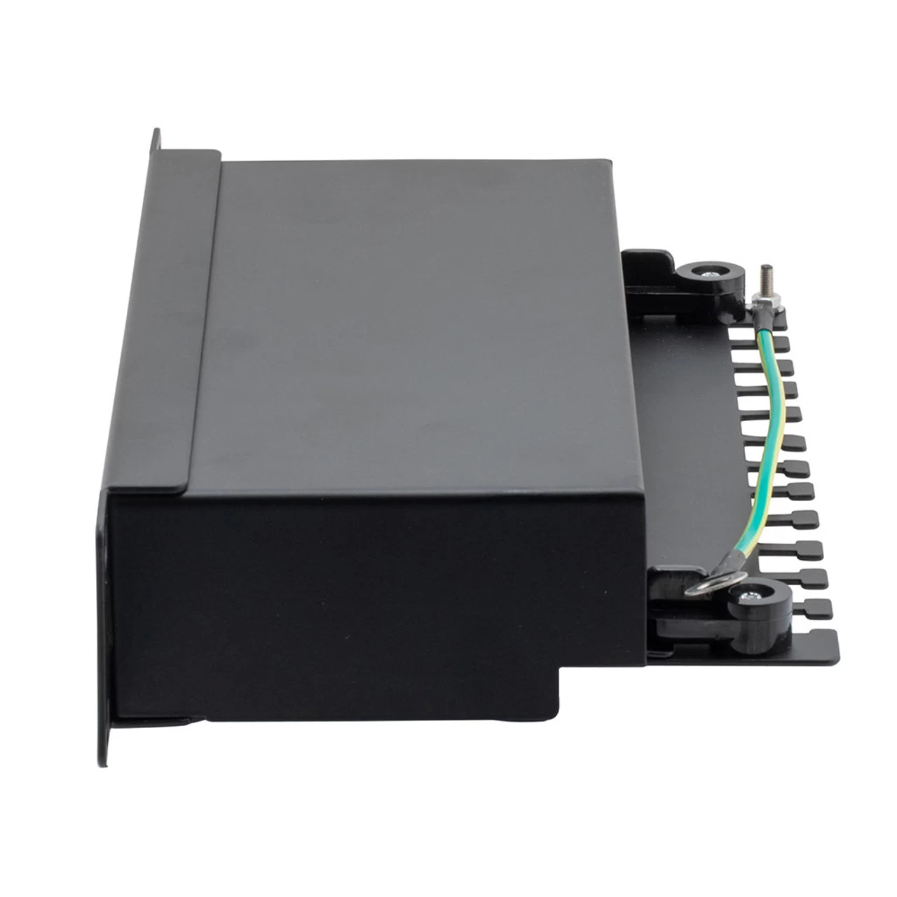 NavePoint 10 Inch Wide 12-Port CAT6 STP Patch Panel, 1U Black 4 NavePoint 10 Inch Wide 12-Port CAT6 STP Patch Panel, 1U Black - Image 2