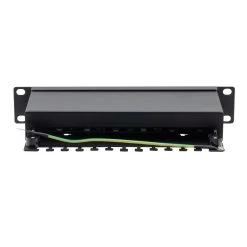 NavePoint 10 Inch Wide 12-Port CAT6 STP Patch Panel, 1U Black 10 NavePoint 10 Inch Wide 12-Port CAT6 STP Patch Panel, 1U Black -Server Cabinet Accessories 00407266 4 28100.1693246546