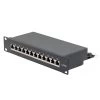 NavePoint 10 Inch Wide 12-Port CAT6A STP Patch Panel, 1U Black 1 NavePoint 10 Inch Wide 12-Port CAT6A STP Patch Panel, 1U Black -Server Cabinet Accessories 00407267 1 35427.1693246549
