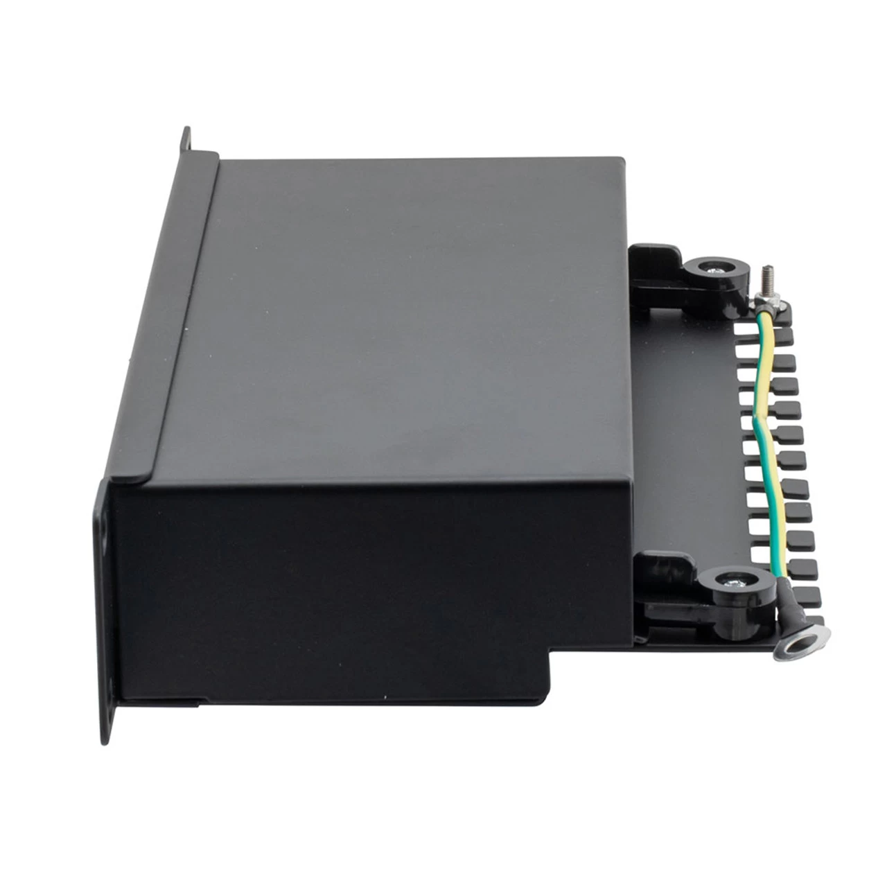 NavePoint 10 Inch Wide 12-Port CAT6A STP Patch Panel, 1U Black 4 NavePoint 10 Inch Wide 12-Port CAT6A STP Patch Panel, 1U Black - Image 2