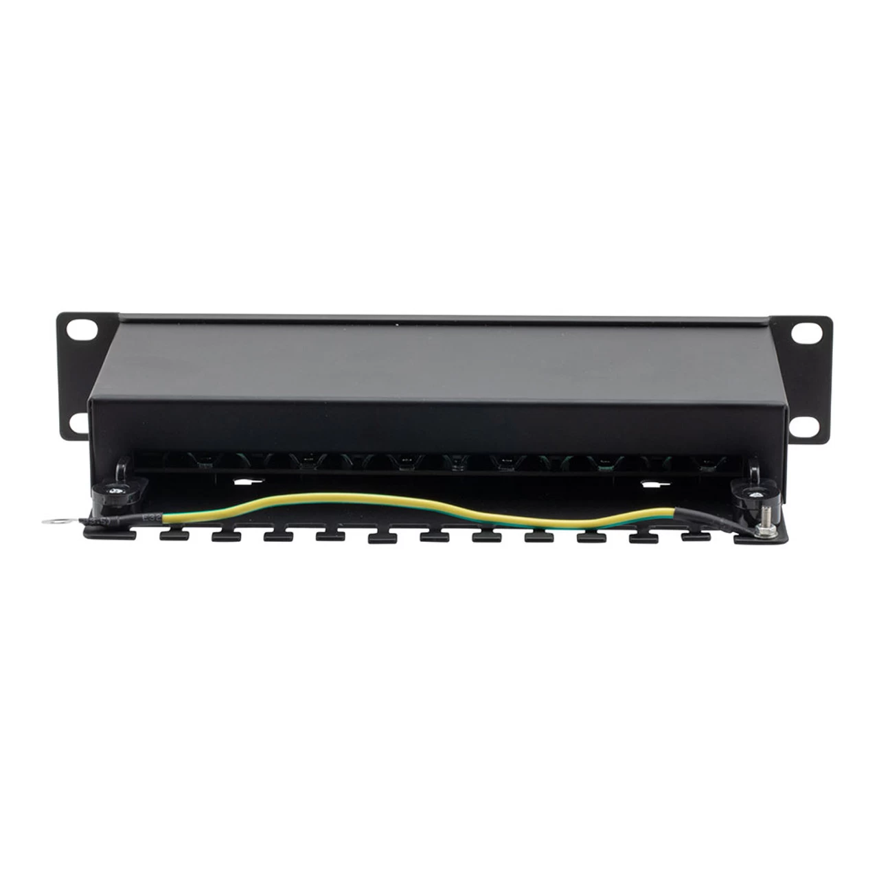 NavePoint 10 Inch Wide 12-Port CAT6A STP Patch Panel, 1U Black 6 NavePoint 10 Inch Wide 12-Port CAT6A STP Patch Panel, 1U Black - Image 4