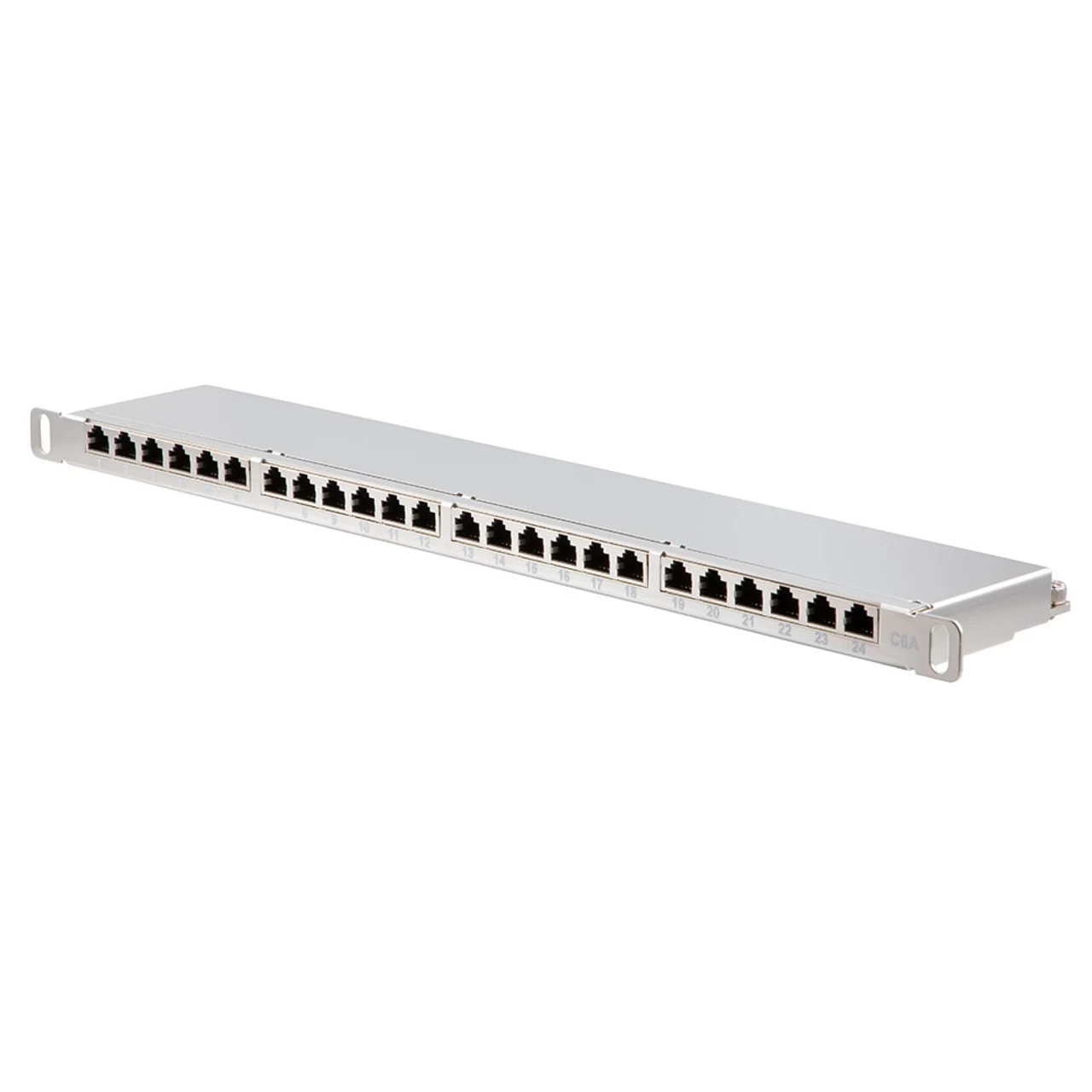 NavePoint 19-inch Wide 24-Port CAT6A Shielded Patch Panel, 0.5U, Silver 3 NavePoint 19-inch Wide 24-Port CAT6A Shielded Patch Panel, 0.5U, Silver
