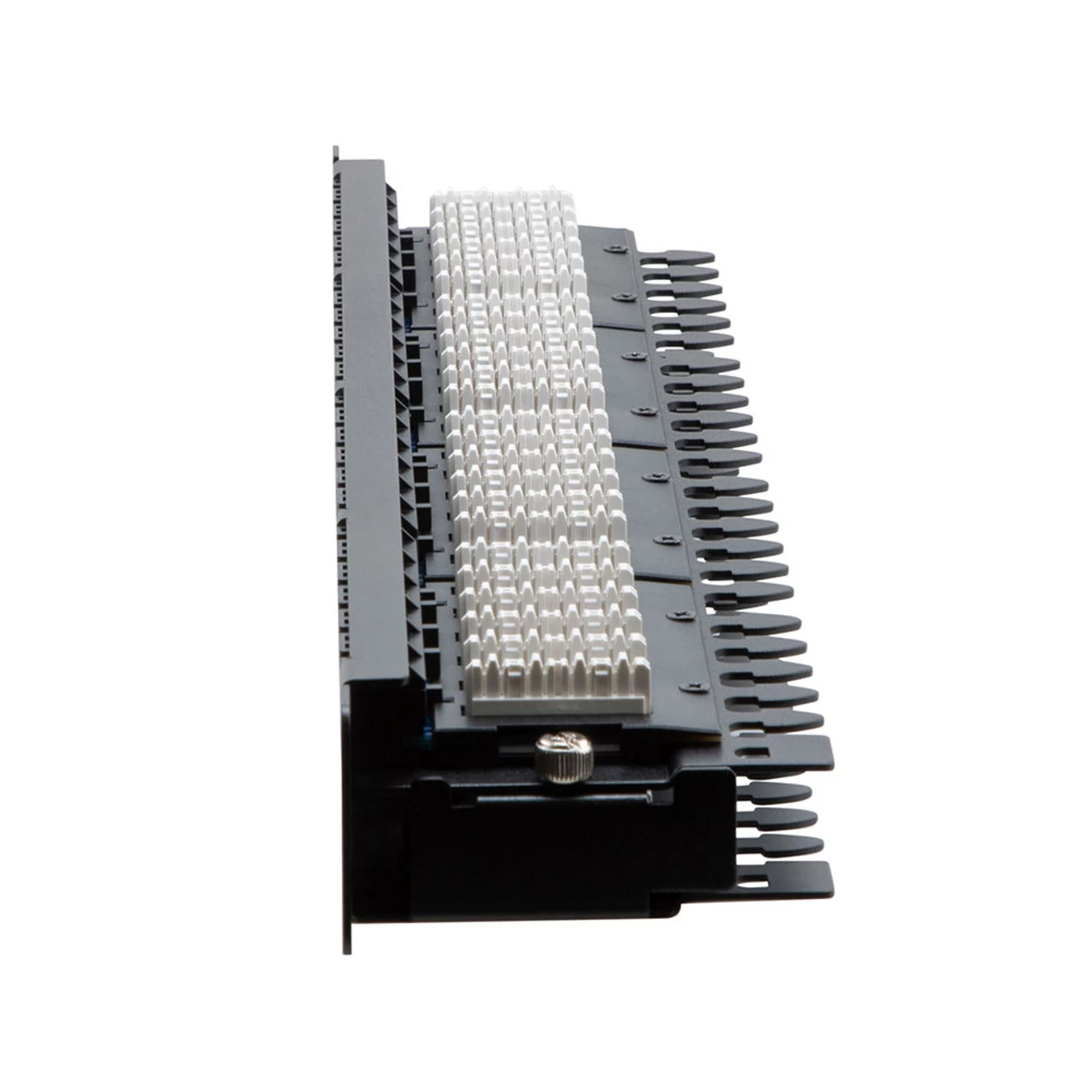 NavePoint 19-inch Wide 48-Port CAT6A Unshielded Patch Panel, 1U, Black 4 NavePoint 19-inch Wide 48-Port CAT6A Unshielded Patch Panel, 1U, Black - Image 2