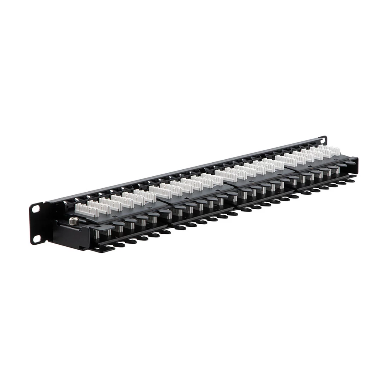 NavePoint 19-inch Wide 48-Port CAT6A Unshielded Patch Panel, 1U, Black 5 NavePoint 19-inch Wide 48-Port CAT6A Unshielded Patch Panel, 1U, Black - Image 3