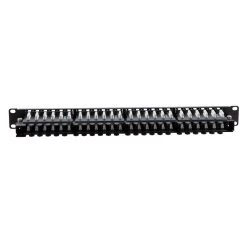 NavePoint 19-inch Wide 48-Port CAT6A Unshielded Patch Panel, 1U, Black 10 NavePoint 19-inch Wide 48-Port CAT6A Unshielded Patch Panel, 1U, Black -Server Cabinet Accessories 00407271 4 24372.1686078336