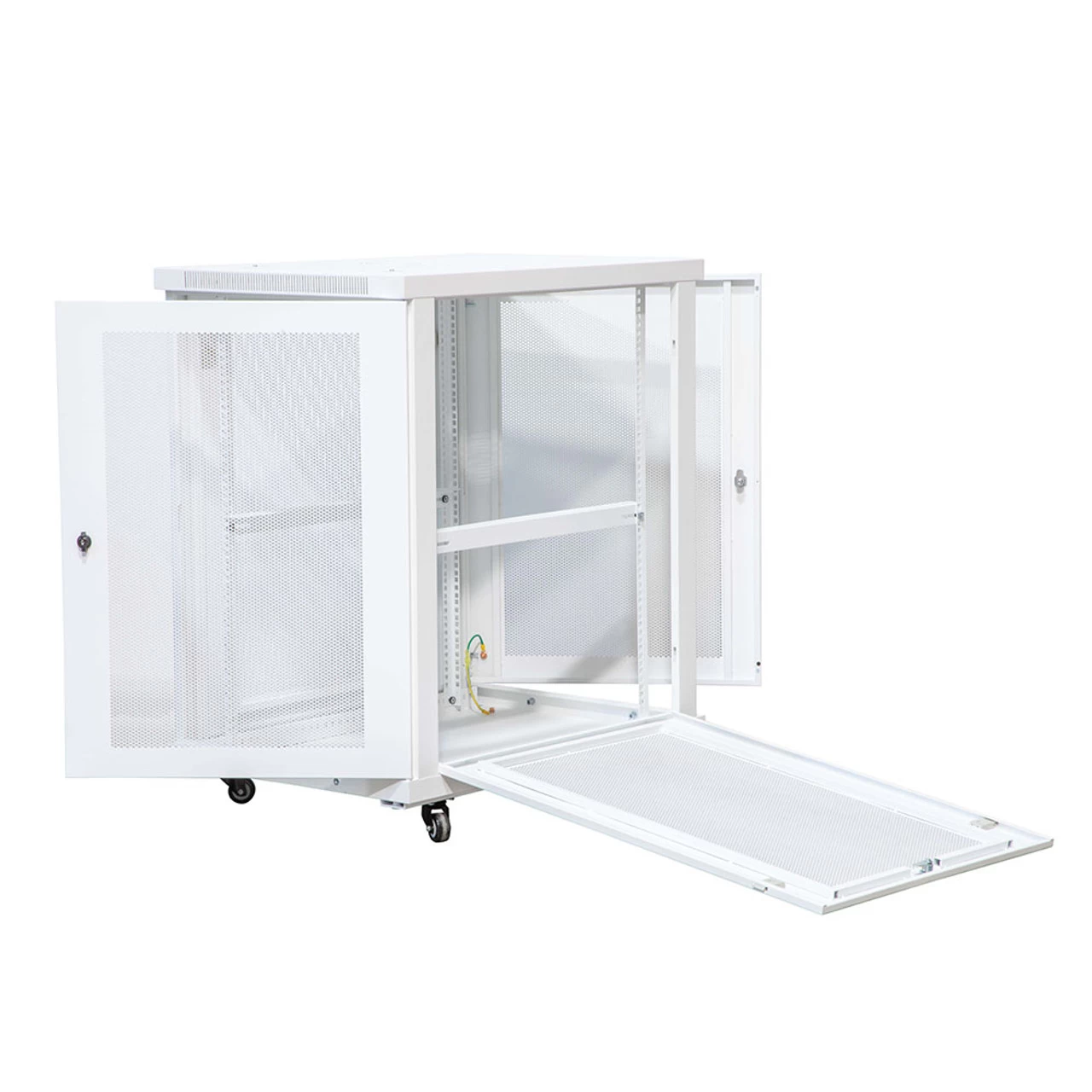 18U Mid Depth 33" (840mm) Networking Cabinet Bright White 5 18U Mid Depth 33" (840mm) Networking Cabinet Bright White - Image 3