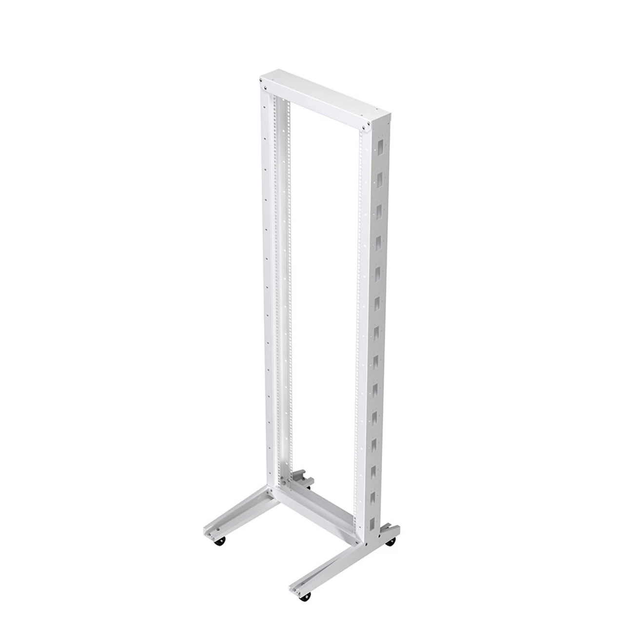 42U 2-Post Open Frame Rack, White 3 42U 2-Post Open Frame Rack, White
