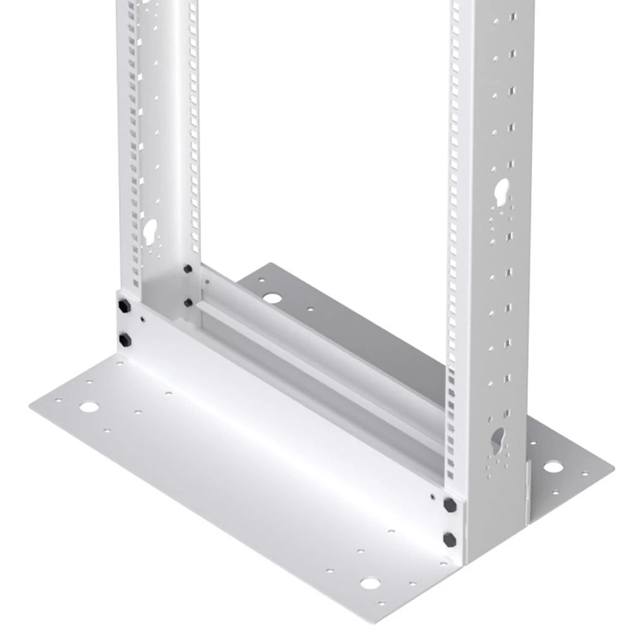 45U 2-Post Open Frame Rack, White 4 45U 2-Post Open Frame Rack, White - Image 2