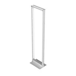 45U Aluminum 2-Post Open Frame Rack, White