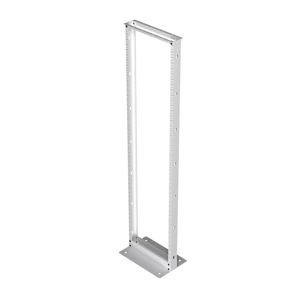 45U Aluminum 2-Post Open Frame Rack, White 3 45U Aluminum 2-Post Open Frame Rack, White
