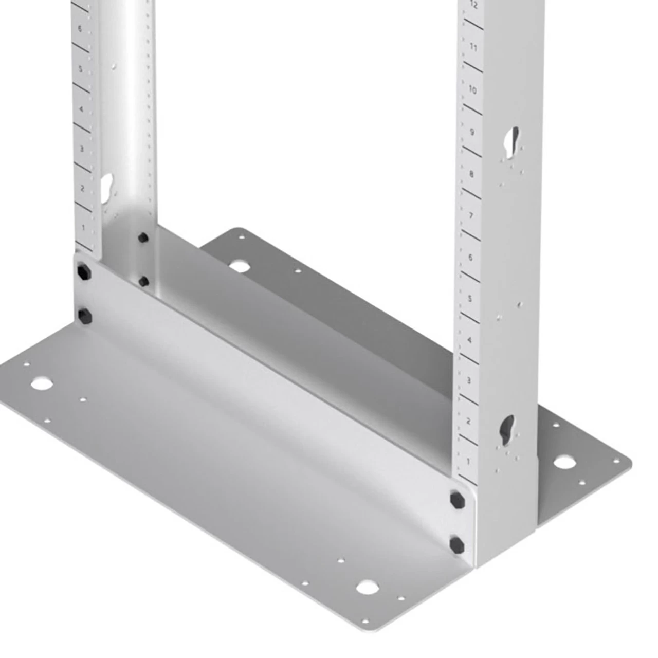 45U Aluminum 2-Post Open Frame Rack, White 4 45U Aluminum 2-Post Open Frame Rack, White - Image 2