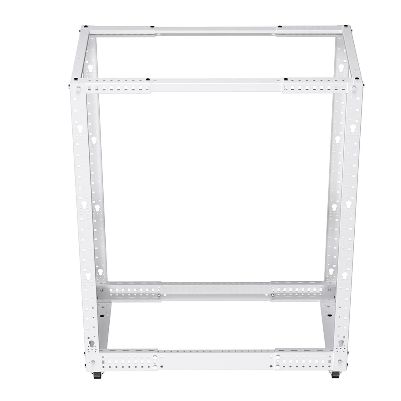 25U Adjustable Depth 4-Post Open Frame, White 4 25U Adjustable Depth 4-Post Open Frame, White - Image 3