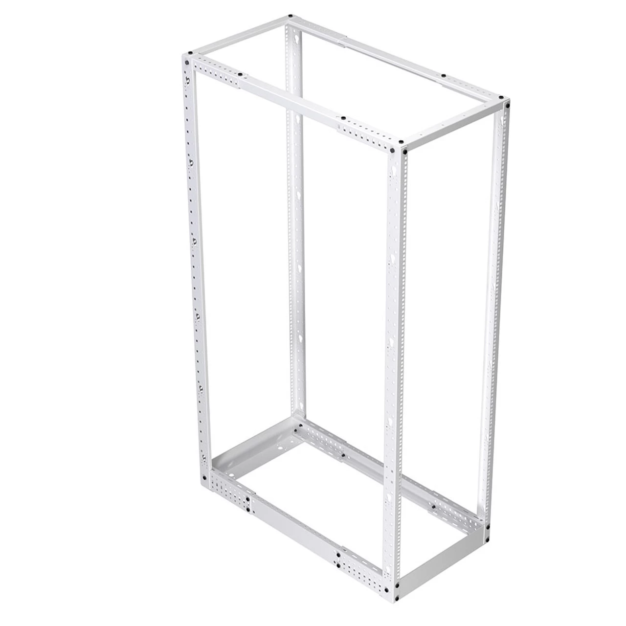 37U Adjustable Depth 4-Post Open Frame, White 3 37U Adjustable Depth 4-Post Open Frame, White