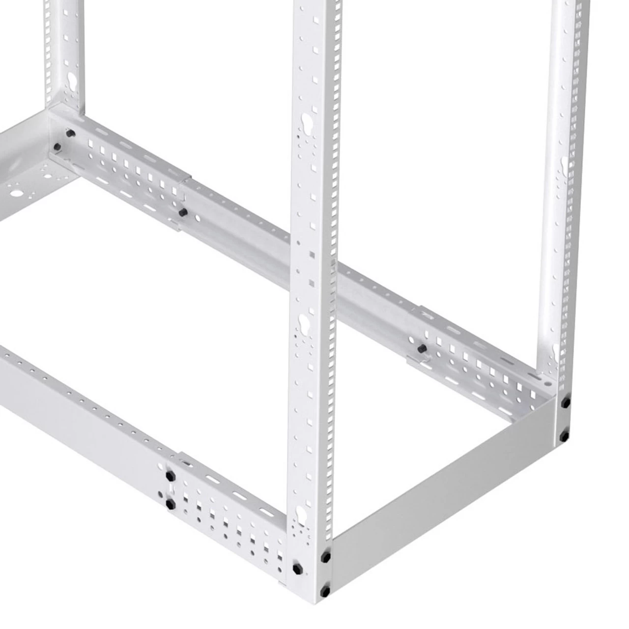 37U Adjustable Depth 4-Post Open Frame, White 4 37U Adjustable Depth 4-Post Open Frame, White - Image 2