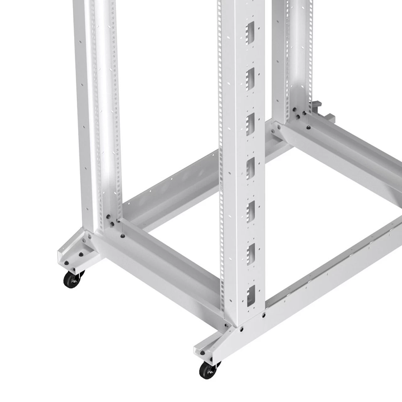 42U Adjustable Depth 4-Post Open Frame, White 5 42U Adjustable Depth 4-Post Open Frame, White - Image 3