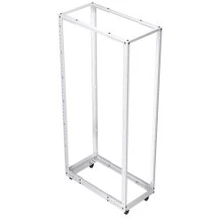 45U Adjustable Depth 4-Post Open Frame Network Rack RAL9003 -Signal White
